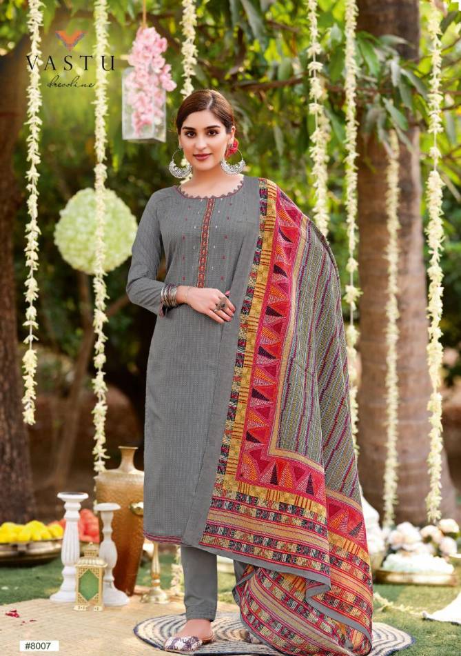 Vastu Pakeezah 8 Latest Casual Wear Designer Lawn Cotton  Lawn Print With Exclusive Work  Dress Material Collection